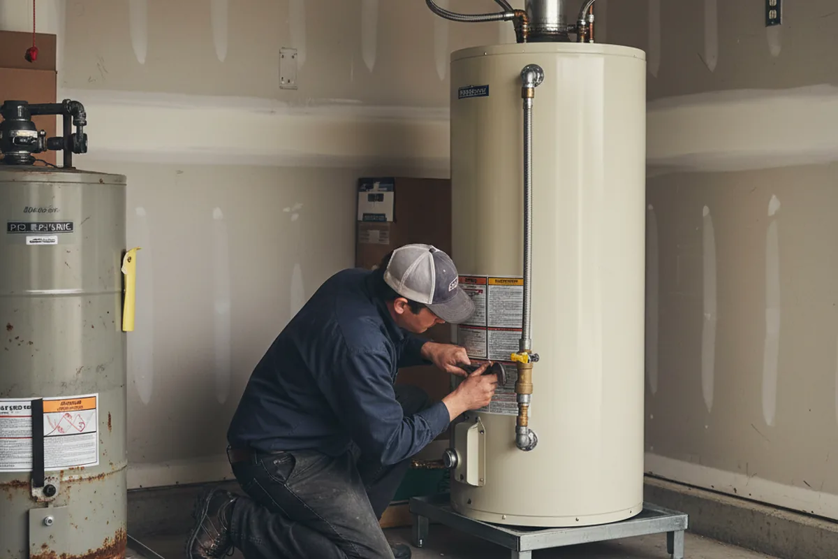 Water heater and shutoff valve replacement in Jefferson